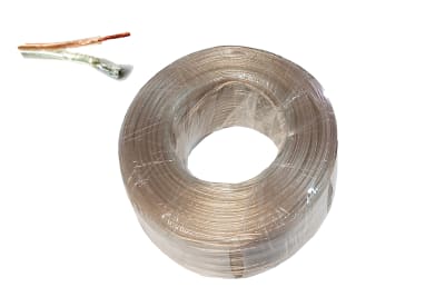 CABLE 2X24 AWG TRANSPARENTE ROLLO DE 100 METROS
