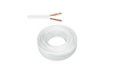 CABLE 2X24 AWG PARALELO COLOR BLANCO ROLLO 100 METROS 