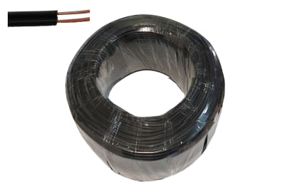 CABLE 2X24 AWG PARALELO COLOR NEGRO ROLLO 100 METROS