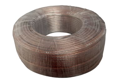 CABLE 2X20 AWG PARALELO DE COLOR TRANSPARENTE ROLLO DE 100 METROS