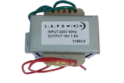 TRANSFORMADOR 220VOLT 50HZ A 16 VAC 1.5 AMPERES1