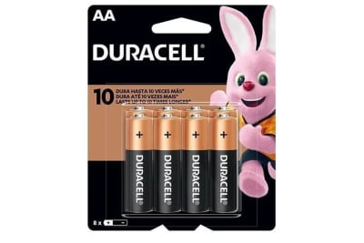 PACK DE PILA ALCALINA AA BLISTER X 8 UNIDADES