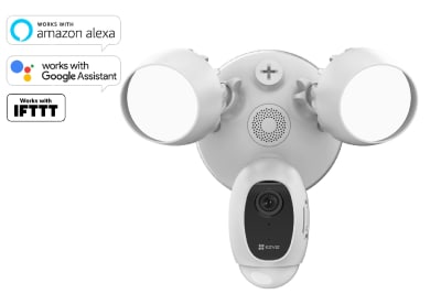 CAMARA IP FULL HD 1080P 2MP C/DOBLE ILUMINACION BLANCA + C/SIRENA 100DB IR25METROS IP66 CS-LC1C1