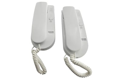 CITOFONOS SET 2 INTERCOMUNICADORES DE 2 HILOS HASTA 300 METROS C/CABLE 0.65MM DE DIAMETRO KIP-501P