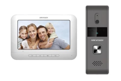 KIT VIDEOPORTERO IMPERMEABLE+LCD COLOR DS-KIS203T