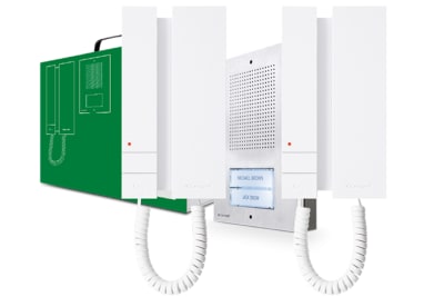 KIT 02 CITOFONOS + PLACA CALLE + TRANSFORMADOR 05 HILOS KAE5062/Y 