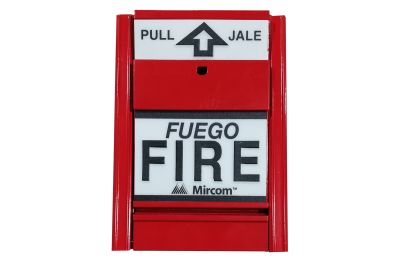 PALANCA DE INCENDIO METALICA MANUAL FUEGO COLOR ROJA C/ NORMA UL MS-401SU