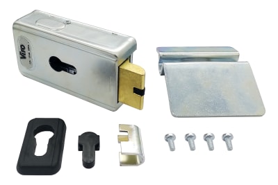 CHAPA ELECTRICA 12V VERTICAL INTERIOR / EXTERIOR SIN CILINDRO V061