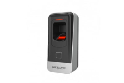 LECTORA DE HUELLA 5000 ALMACENAMIENTO Y TARJETA MIFARE 1 30MM A 100MM RS-485 12VDC DS-K1201AMF