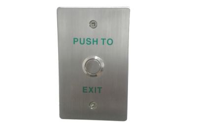 PULSADOR DE SALIDA METALICO 12VDC. NO / COM PARA EMBUTIR CAJA ELECTRICA SBUTTON71