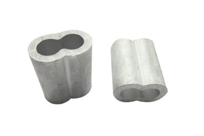 CASQUILLO DE COLOR GRIS PARA CABLE ACERO 1/161