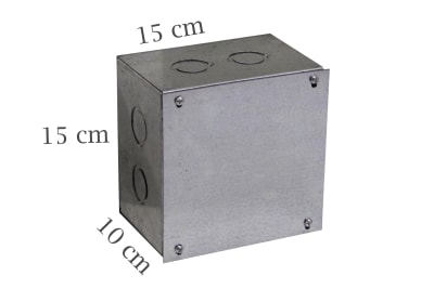 CAJA ZINCADA METALICA 150X150X100MM C/TAPA FPCWM-4