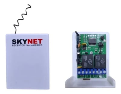 KIT RECEPTOR 02 CANALES SKYNET HG-RX1411-2SMD+01 CONTROL REMOTO 500METROS 04 BOTONES HG-H4KB-500M1