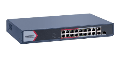 SWITCH POE 16 PUERTOS INTELIGENTE FAST ETHERNET 10/100M HASTA 300METROS DS-3E1318P-EI/M