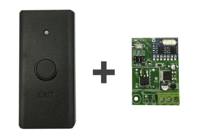 PULSADOR TIMBRE DE SALIDA INALAMBRICO 50 METROS + MODULO C/RELEY 433MHZ WBUTTON 1