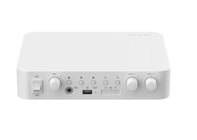 AMPLIFICADOR DE AUDIO IP DE 80WATT DE 02 ZONA DE SALIDA MULTIPLES ENTRADAS BLUETOOH DS-QAE1A80G1-VB1