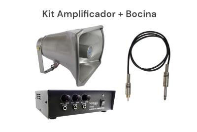 KIT AMPLIFICADOR 30WATTS+BOCINA 25 WATT+CABLE DE AUDIO