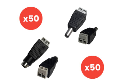 KIT BOLSA CONECTORES 100 UNIDADES ( 50 MACHO Y 50 HEMBRA)