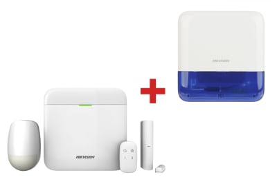 KIT ALARMA DE ROBO 48 ZONAS INALAMBRICA WIFI AX PRO + SIRENA INALAMBRICA DS-PWA48-KIT-WB