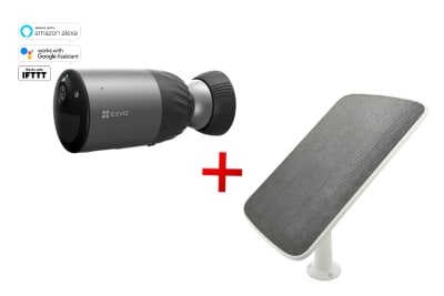 KIT CAMARA WIFI 2MP FULL HD C/BATERIA 7.800AMP CS-BC1C ELIFE + PANEL SOLAR EZVIZ