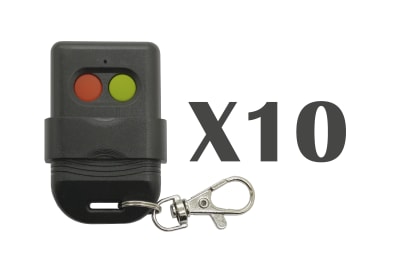 KIT 10 CONTROLES 2 CANALES VV-T2 433MHZ (1-CANAL MOMENTANEO/ 1-CANAL ON-OFF)1