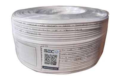 CABLE 2X20 AWG PARALELO DE COLOR BLANCO ROLLO DE 100 METROS C/SELLO SEC