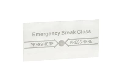 VIDRIO DE REPUESTO PARA PULSADOR DE EMERGENCIA COLOR VERDE MODELO CBUTTON101