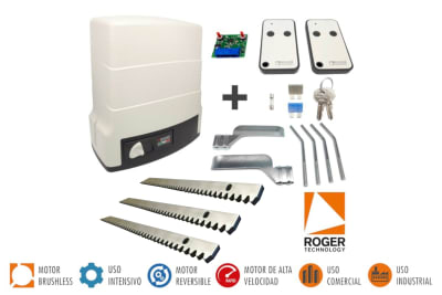KIT MOTOR CORREDERA 600KILOS HIGH SPEED + 3 METROS DE CREMALLERA
