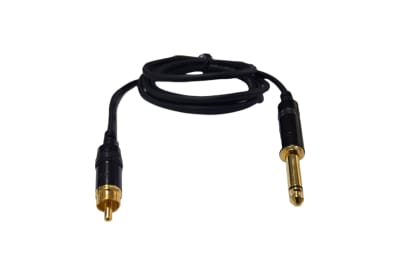CABLE DE AUDIO 1.5 METROS COLOR NEGRO RCA-M PLUG 6.4-M