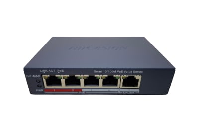 SWITCH 4 PUERTOS 10 /100 MBPS POE + 1 HASTA 300 METROS DS-3E1105P-EI/M1