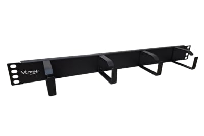 ORDENADOR PARA RACK PARA CABLE 1U BASE METALICA DE AROS COLOR NEGRO VCOR1U