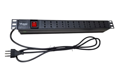 PDU 12 ENCHUFES RACKEABLE CANALES C/INTERRUPTOR VC12EN