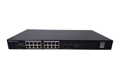 SWITCH GIGABIT DE 18 BOCAS 16 POE 10/100/1000MBPS + 2 BOCA SFP NO ADMINISTRABLE 247W RG-ES118GS-P-L