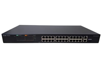 SWITCH DE 24 BOCAS POE 10/100 MBPS + 2 PUERTO GIGABIT NO ADMINITRABLE C/CLOUD RG-ES126FGS-P