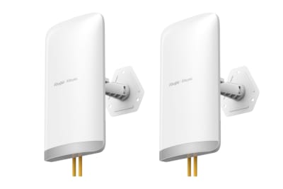PACK 2 ANTENA BRIDGE EXTERIOR TRANSMITE A 5 KILOMETRO DE DISTANCIA 5GHZ 2X2MIMO STREAM IP54 RG-EST350 V2