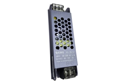 FUENTE DE PODER ULTRA DELGADA PARA LED 36 WATT 12V 3AMPERES WL-36-12