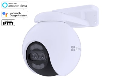 CAMARA IP PAN & TILT 4K 3840 X 2160 WIFI 2.4 COLORVU DOBLE LENTE 4MM HORIZONTAL Y VERTICAL IP65 CS-H80X-R100-8G82WKFL