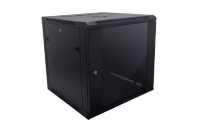 GABINETE TIPO RACK 11U PARA PARED DE COLOR NEGRO 60CM-FONDO 11U RK11-6L