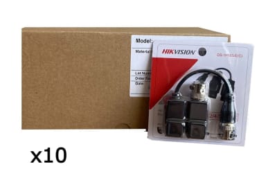 KIT 10 PARES DE BALUN PASIVO HD TVI /VI/AHD DS-1H18S/E(C)1