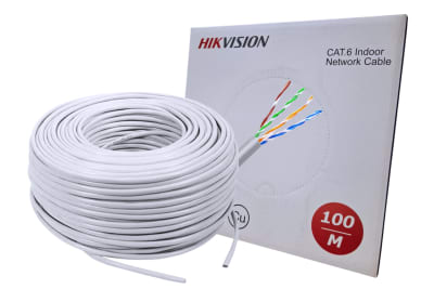 CABLE UTP UNIFILAR CATEGORIA 6 23AWG INTERIOR 100 METROS COLOR BLANCO 100% COBRE UL DS-1LN6USC0-100