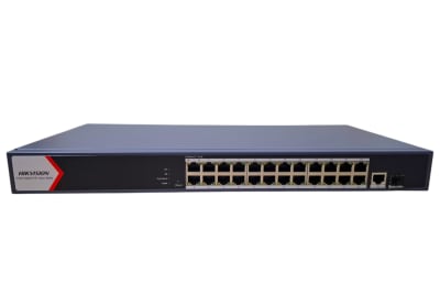 SWITCH 24 PUERTOS POE HASTA 300 METROS +1GB +1FIBRA OPTICA ADMINISTRABLE DS-3E1526P-EI/M