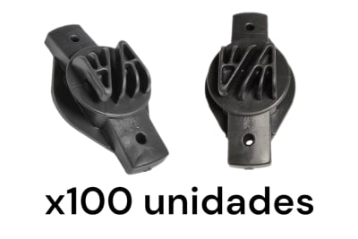 PACK 100 UNIDADES AISLADOR CHICO COLOR NEGRO PVC C/FILTRO UV PARA CERCO ELECTRICO W TRU-TEST1