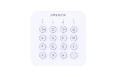 TECLADO LED INALÁMBRICO PARA ALARMA AXHOME C/BOTON DE INCENDIO PANICO Y MEDICA DS-PK201B-WB