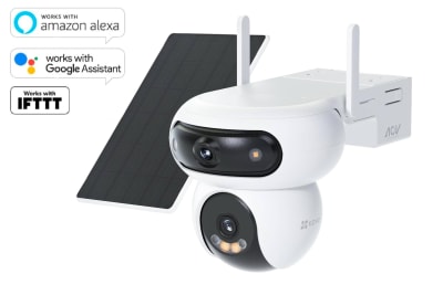 CAMARA IP DOMO PAN & TILT WIFI 2K DUAL LENTE 2.8MM C/BATERIA+PANEL SOLAR CS-HB90/SP-R100 (4MP+4MP)