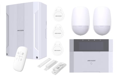 KIT CENTRAL ALARMA 64Z WIFI 2.4GHZ 8ZONA CABLEADA AMPLIABLE A 64ZONAS AX HIBRIDA PRO DS-PHA64-KIT-WB
