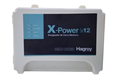 ENERGIZADOR 1.0 JOULES 02 ZONAS HASTA 3.500 METROS PARA CERCO ELECTRICO X-POWER I12