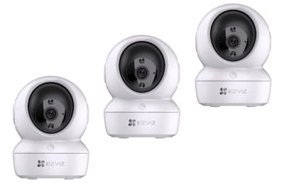PACK 3 CAMARA 2K WIFI 2.4GHZ LENTE 4MM IR 10M INTERIOR H6C1