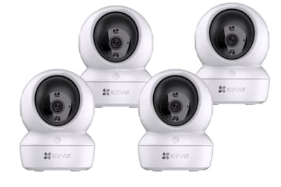 PACK 4 CAMARA 2K WIFI 2.4GHZ LENTE 4MM IR 10M INTERIOR H6C