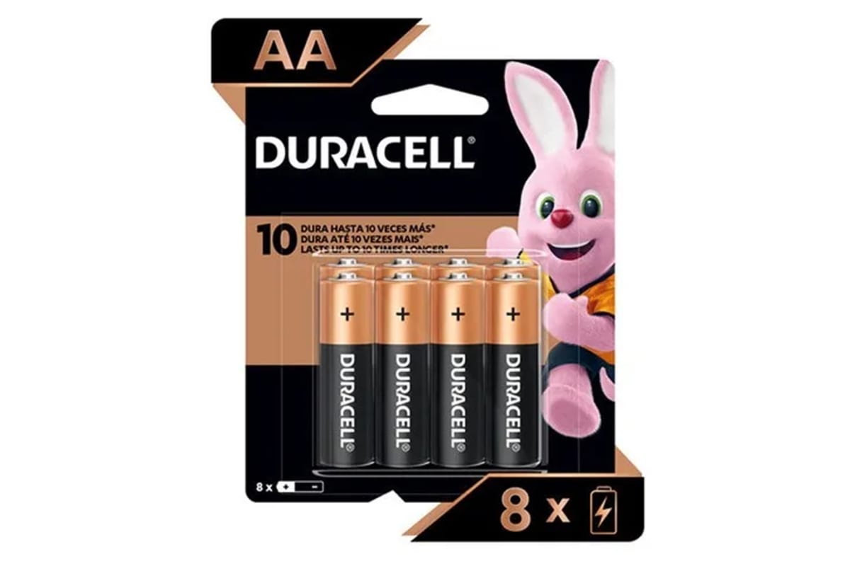 PACK DE PILA ALCALINA AA BLISTER X 8 UNIDADES6