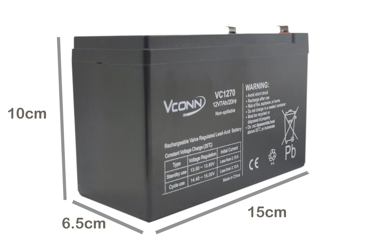 BATERIA 12V 7 AMPERES NORMA UL VC12704